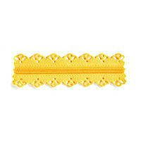 Lace finish zipper yellow RV371